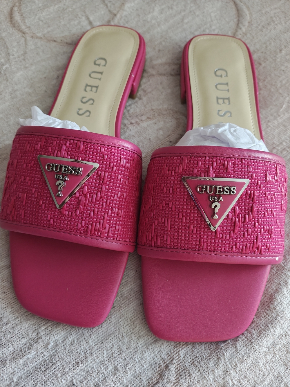 GUESS Pink Slide Sandals - Women's Fashion Slides